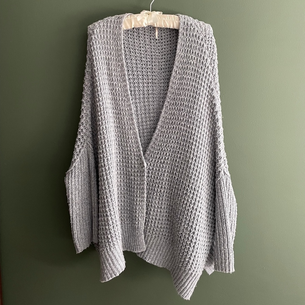 Free People Oversized Cardigan with Snap Closure
